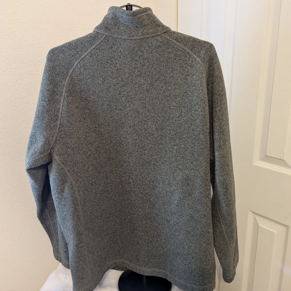 The North Face Men’s XL Olive Green Full Zip Knit Jacket Zip Pockets